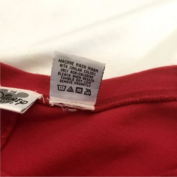 Vtg The Disney Catalog Jumpsuit Pajama Red Butt Flap L/XL Disney Characters - Picture 14 of 14